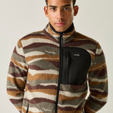 Men's Frankie Borg Full Zip Fleece - Ground Coffee Mountain Range