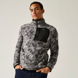 Men's Frankie Borg Half Zip Fleece - Misty Grey Winter Camo