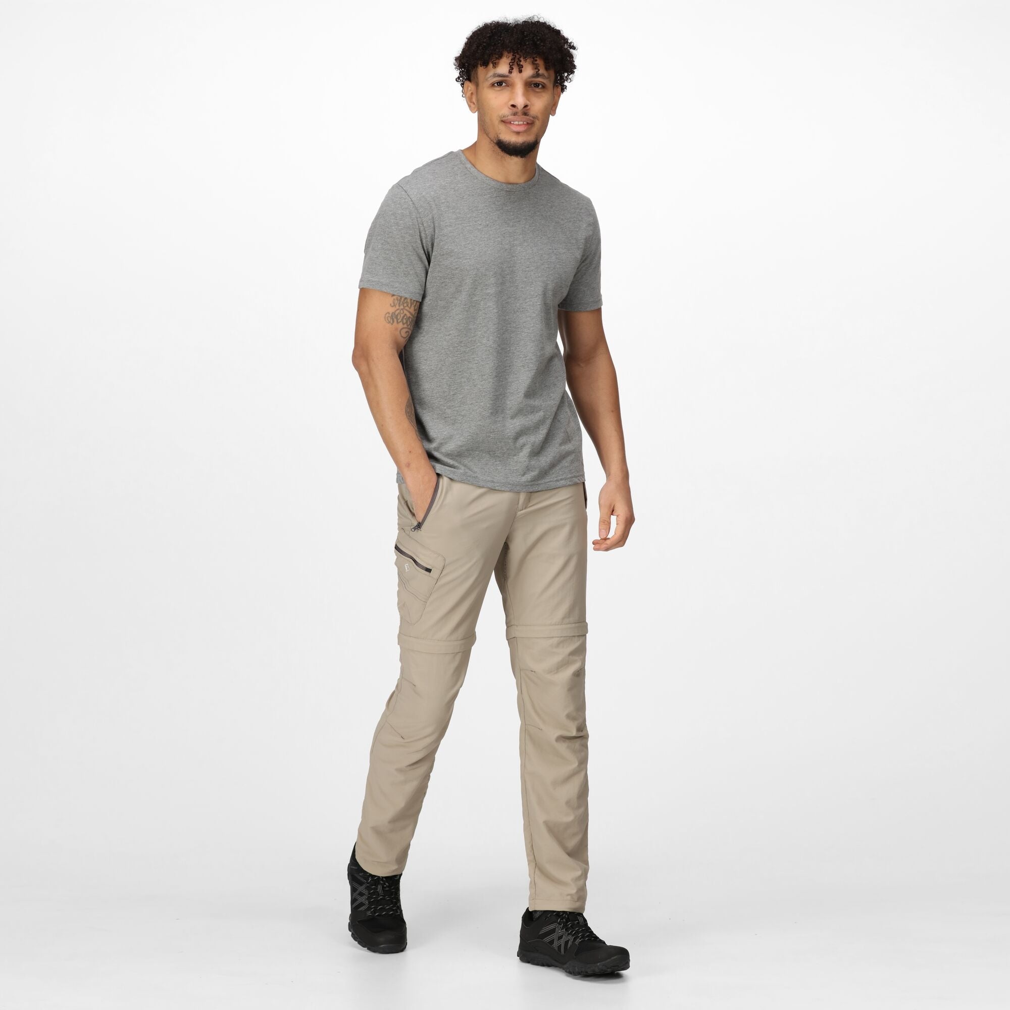 Regatta Herren Leesville II Zip Off Wanderhose – Wasserabweisend, Schnell Trocknend, Mit Abzippbaren Beinen