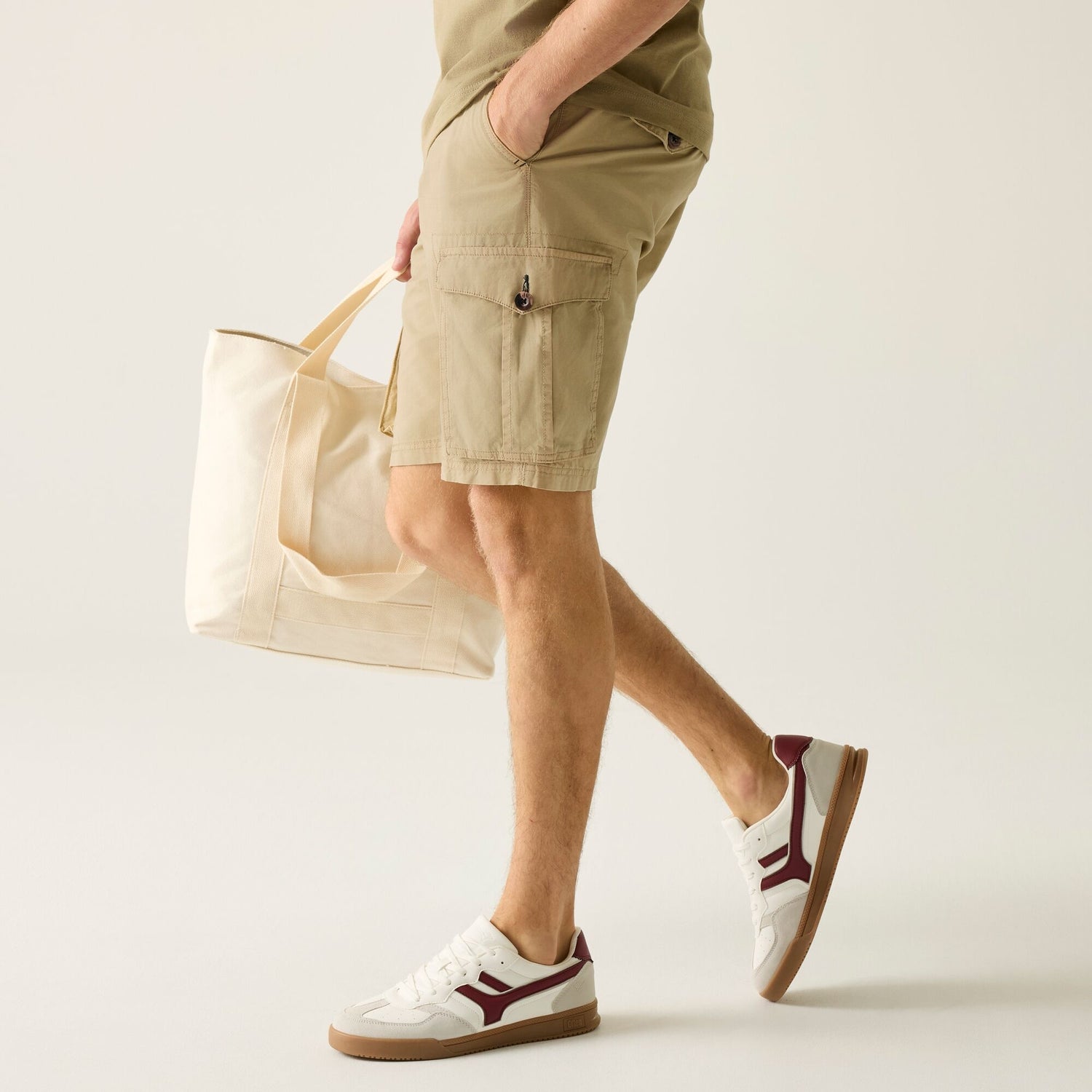 Regatta Mens Shorebay Cargo Breathable Cotton Shorts