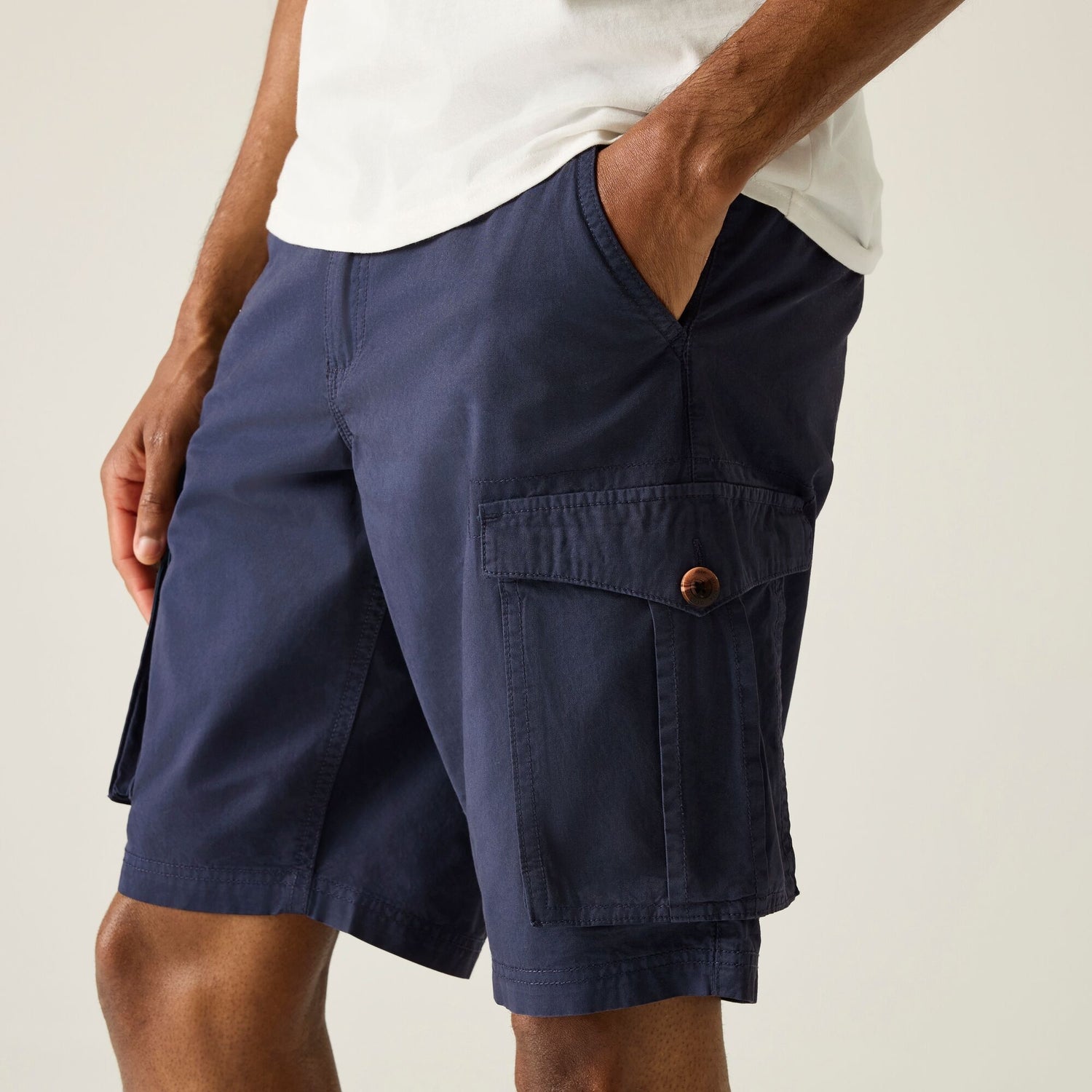 Regatta Mens Shorebay Cargo Breathable Cotton Shorts