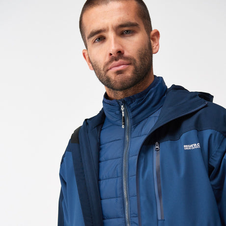 Regatta Men's Wentwood VIII 3-In-1 Waterproof Jacket Navy - Just £49.99! Shop now at Warwickshire Clothing. 