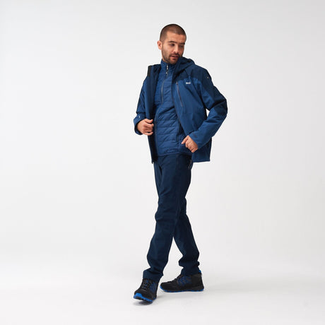 Regatta Men's Wentwood VIII 3-In-1 Waterproof Jacket Navy - Just £49.99! Shop now at Warwickshire Clothing. 