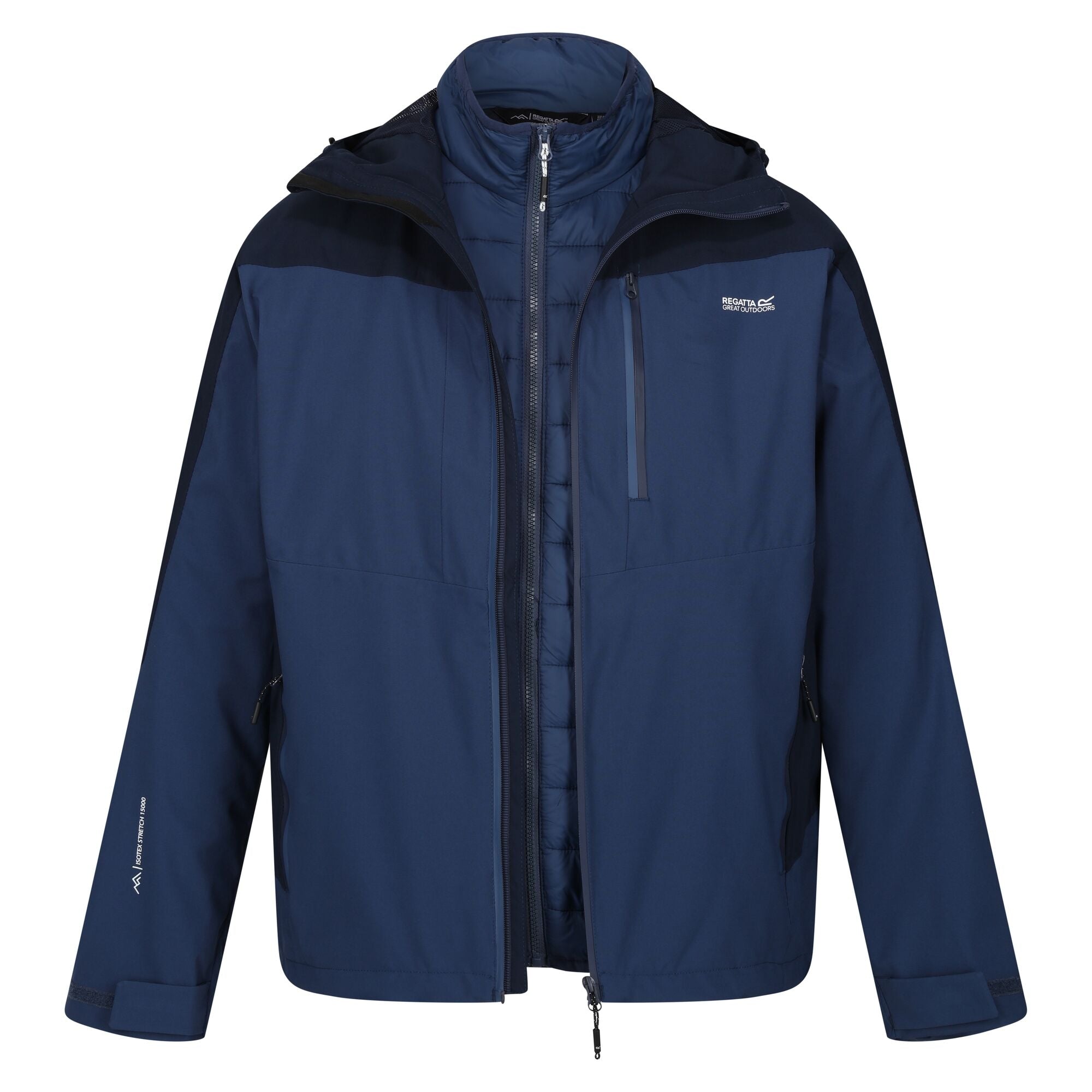 Regatta Men s Wentwood VIII 3 In 1 Waterproof Jacket Navy Warwickshire Clothing