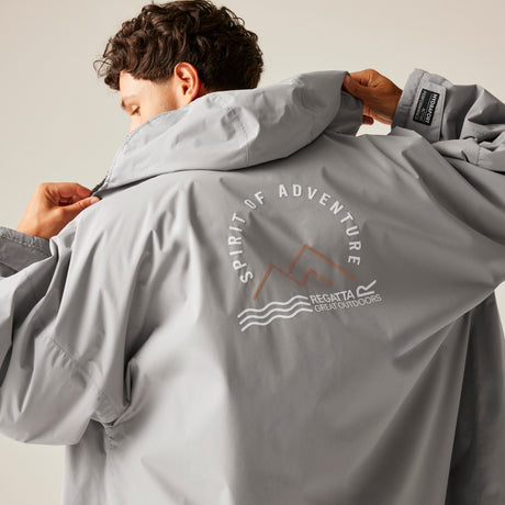 Regatta Adult's Waterproof Changing Robe | Mineral Grey
