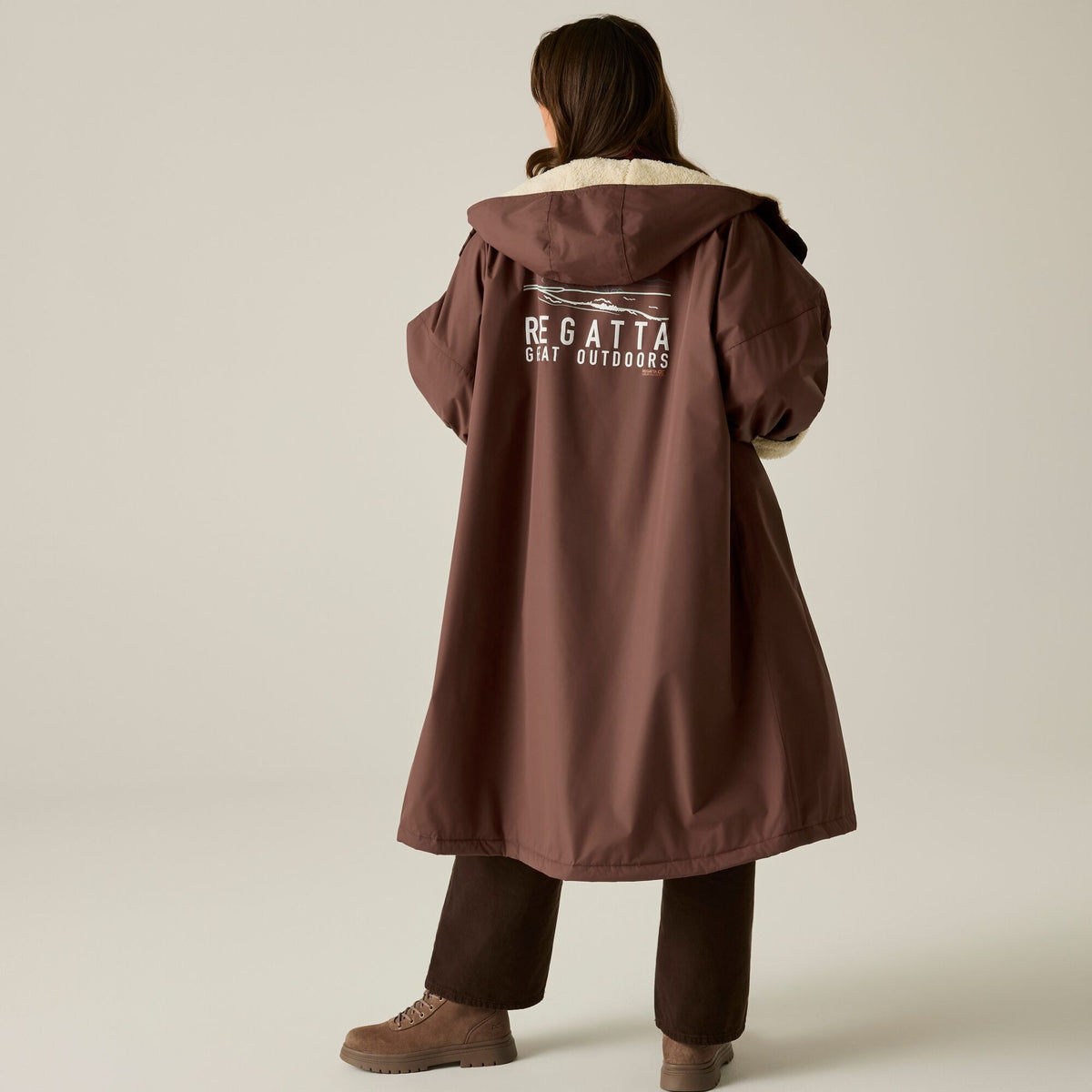 Adult's Waterproof Changing Robe - Dark Cherry