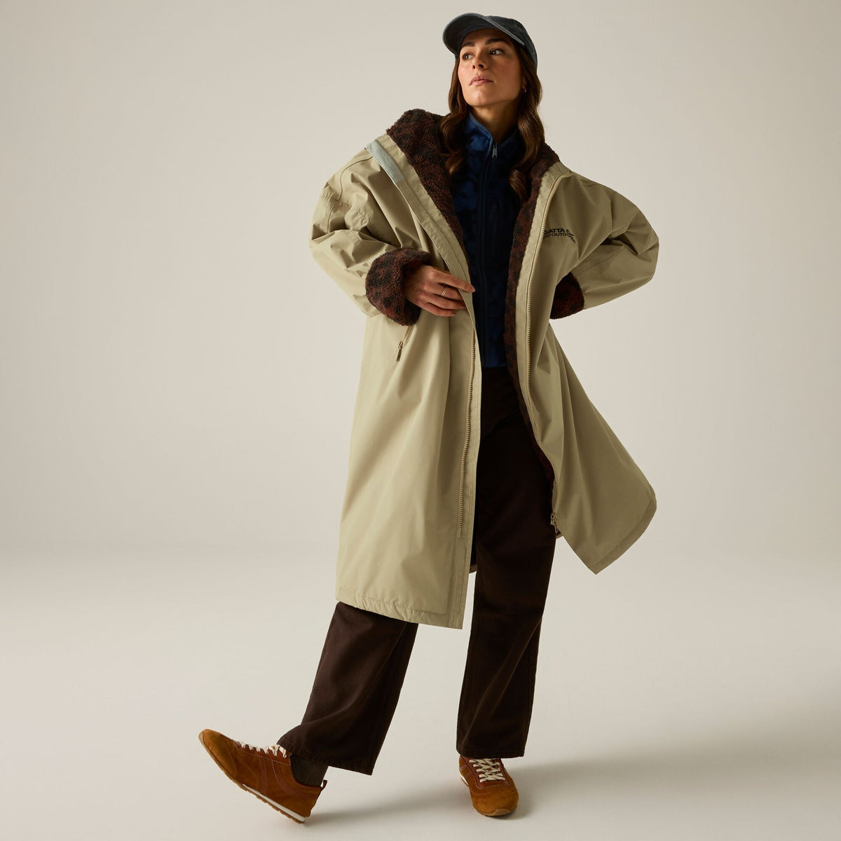 Adult's Waterproof Changing Robe Barleycorn Dark Textured Leopard