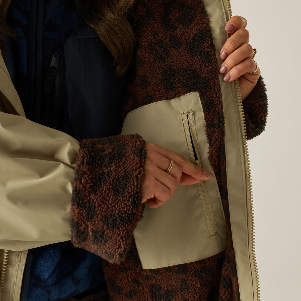 Adult's Waterproof Changing Robe Barleycorn Dark Textured Leopard