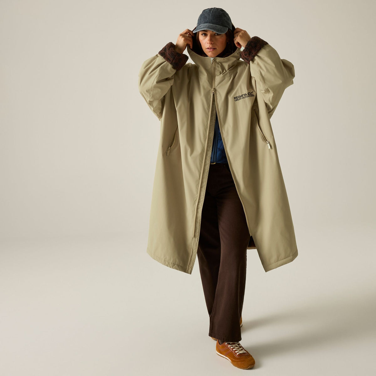 Adult's Waterproof Changing Robe Barleycorn Dark Textured Leopard