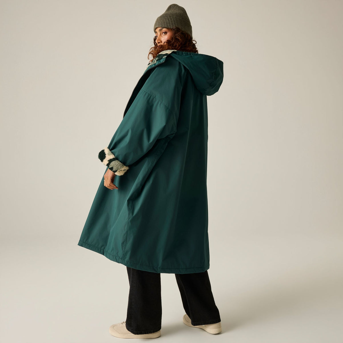 Adult's Waterproof Changing Robe - Deep Pine Brush Stroke Camo