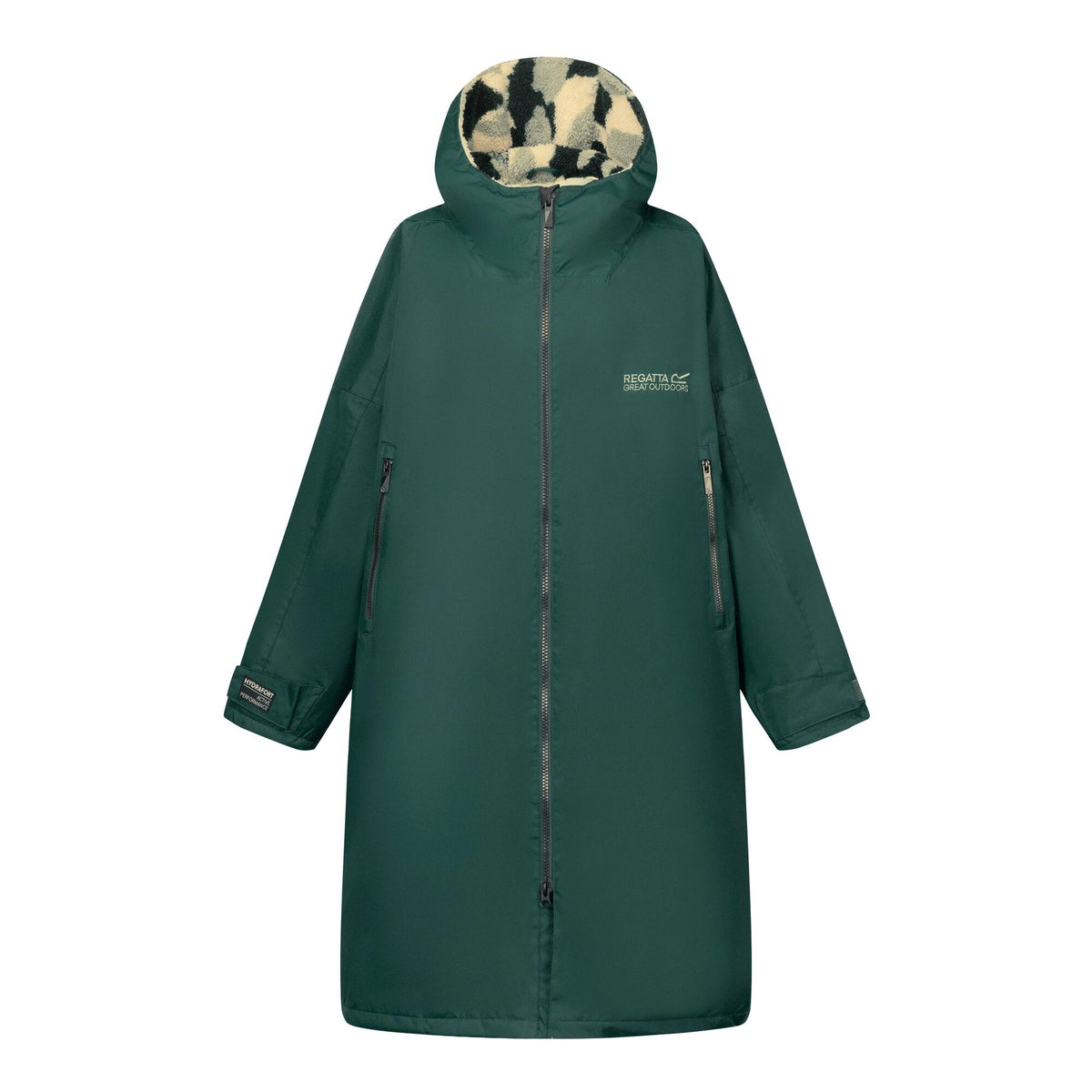 Adult's Waterproof Changing Robe - Deep Pine Brush Stroke Camo