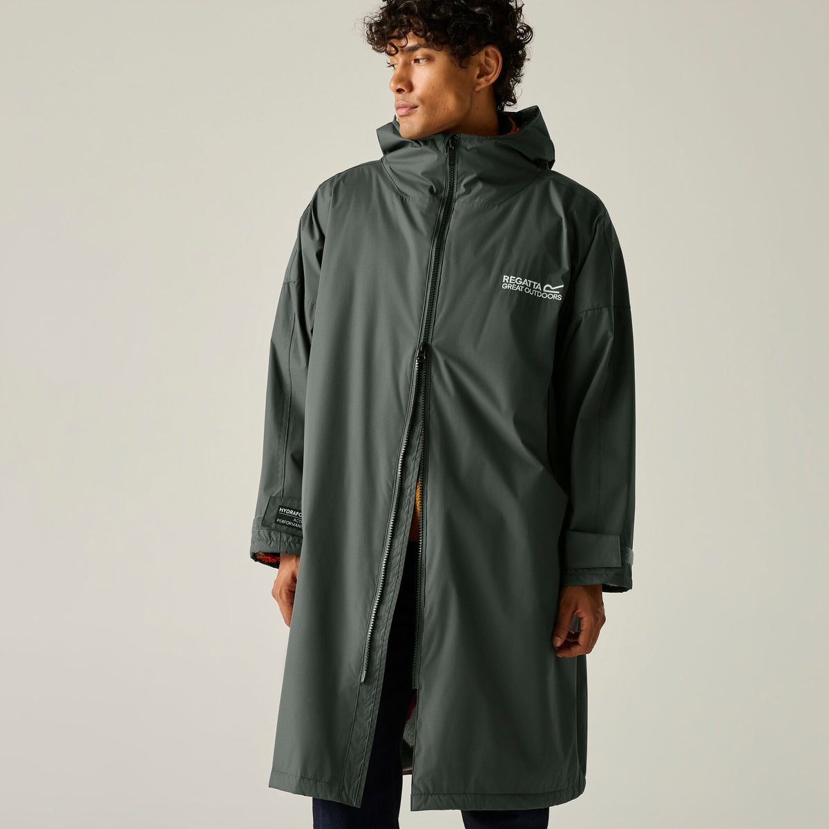 Adult's Waterproof Changing Robe - Iron Abstract Mountain