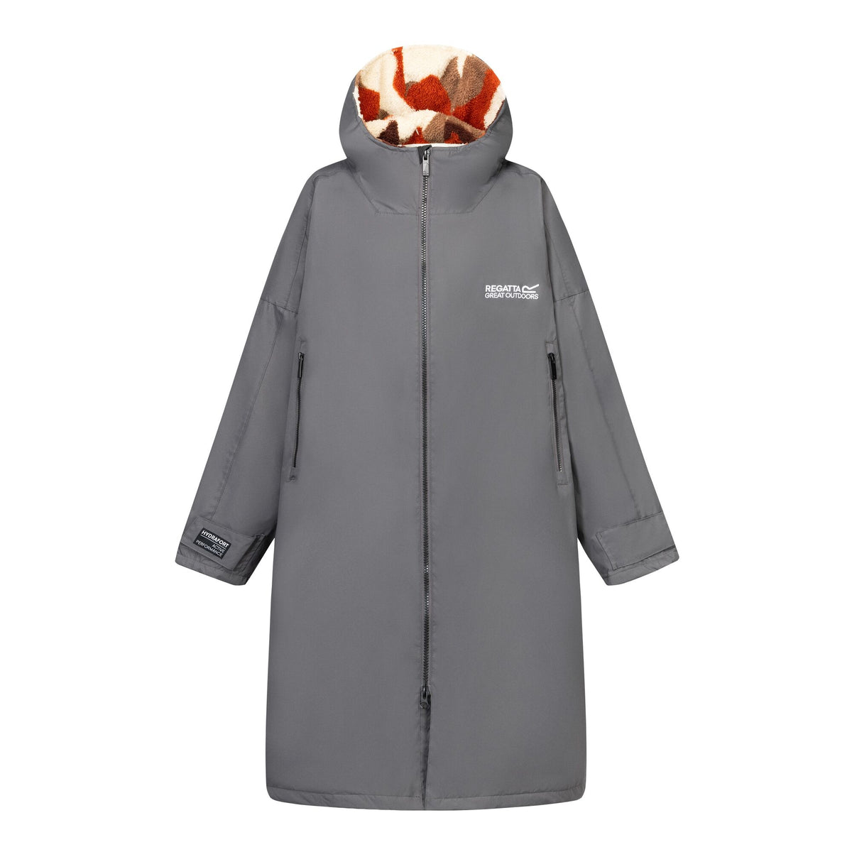 Adult's Waterproof Changing Robe - Iron Abstract Mountain