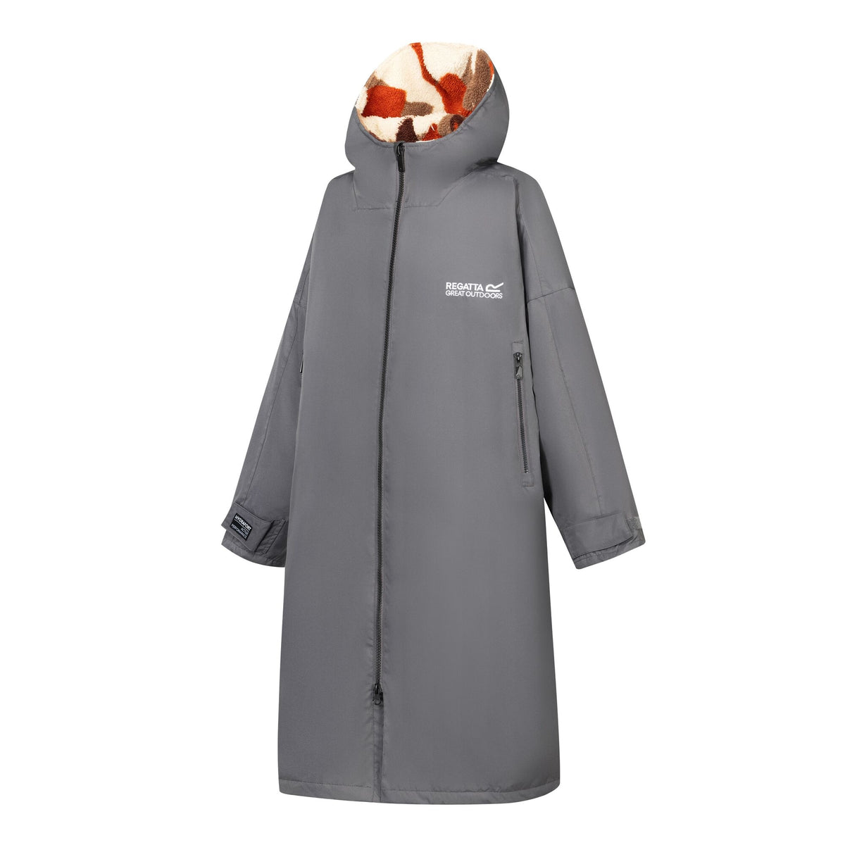 Adult's Waterproof Changing Robe - Iron Abstract Mountain