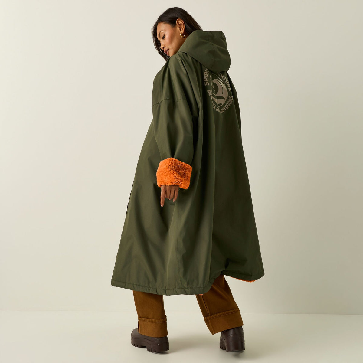Adult's Waterproof Changing Robe Dark Khaki
