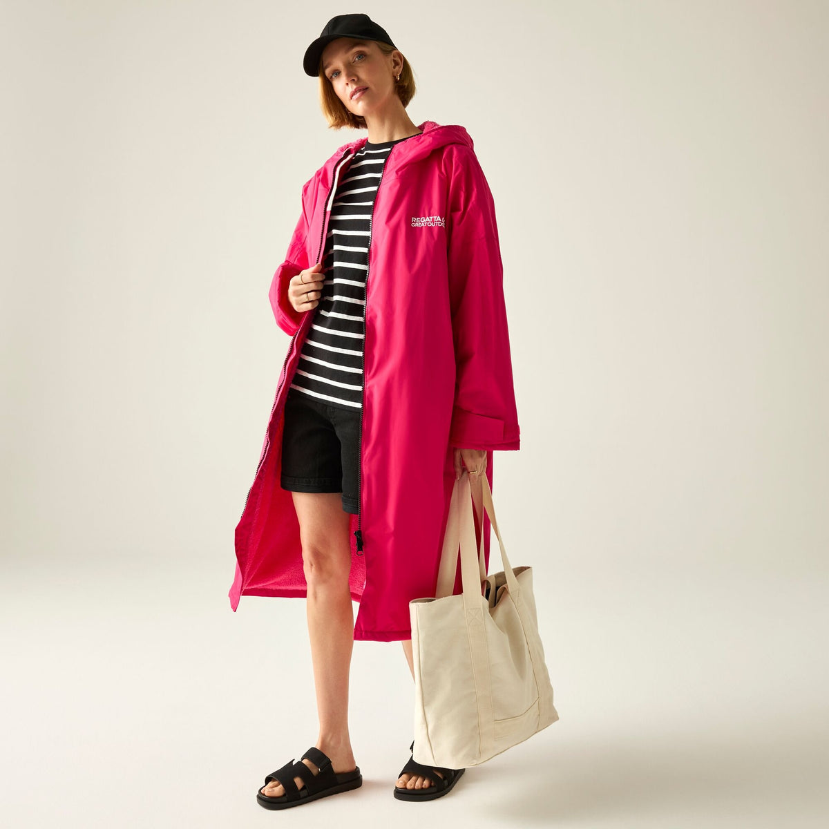 Adult's Waterproof Changing Robe | Pink Potion