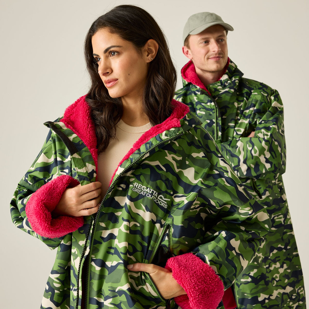 Adult's Waterproof Changing Robe Cactus Camo