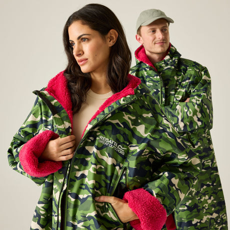 Adult's Waterproof Changing Robe Cactus Camo