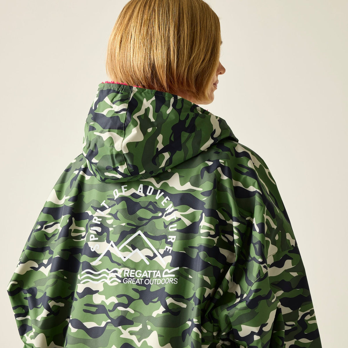 Adult's Waterproof Changing Robe Cactus Camo