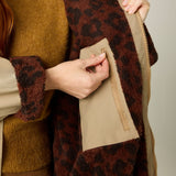 Adult's Waterproof Changing Robe White Pepper Moccasin Wilderness Leopard Print