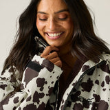 Adult's Waterproof Changing Robe Chocolate Plum Moonstruck Cow