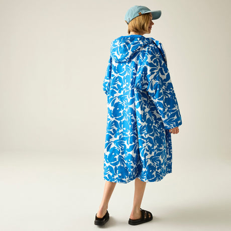 Adult's Waterproof Changing Robe Fleur Bloom Blue