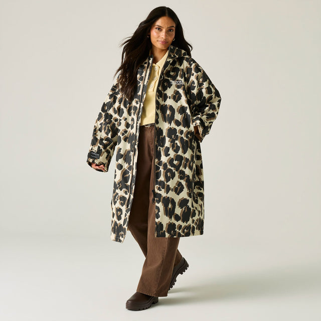 Adult's Waterproof Changing Robe Leopard Print