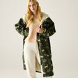 Adult's Waterproof Changing Robe - Dark Khaki Horses