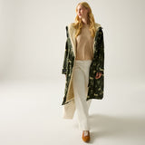 Adult's Waterproof Changing Robe - Dark Khaki Horses