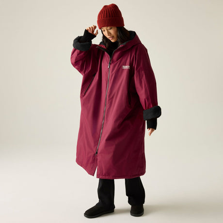 Adult's Waterproof Changing Robe - Dark Maroon