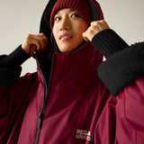Adult's Waterproof Changing Robe - Dark Maroon