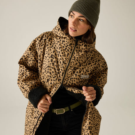 Adult's Waterproof Changing Robe | Abstract Leopard Spot