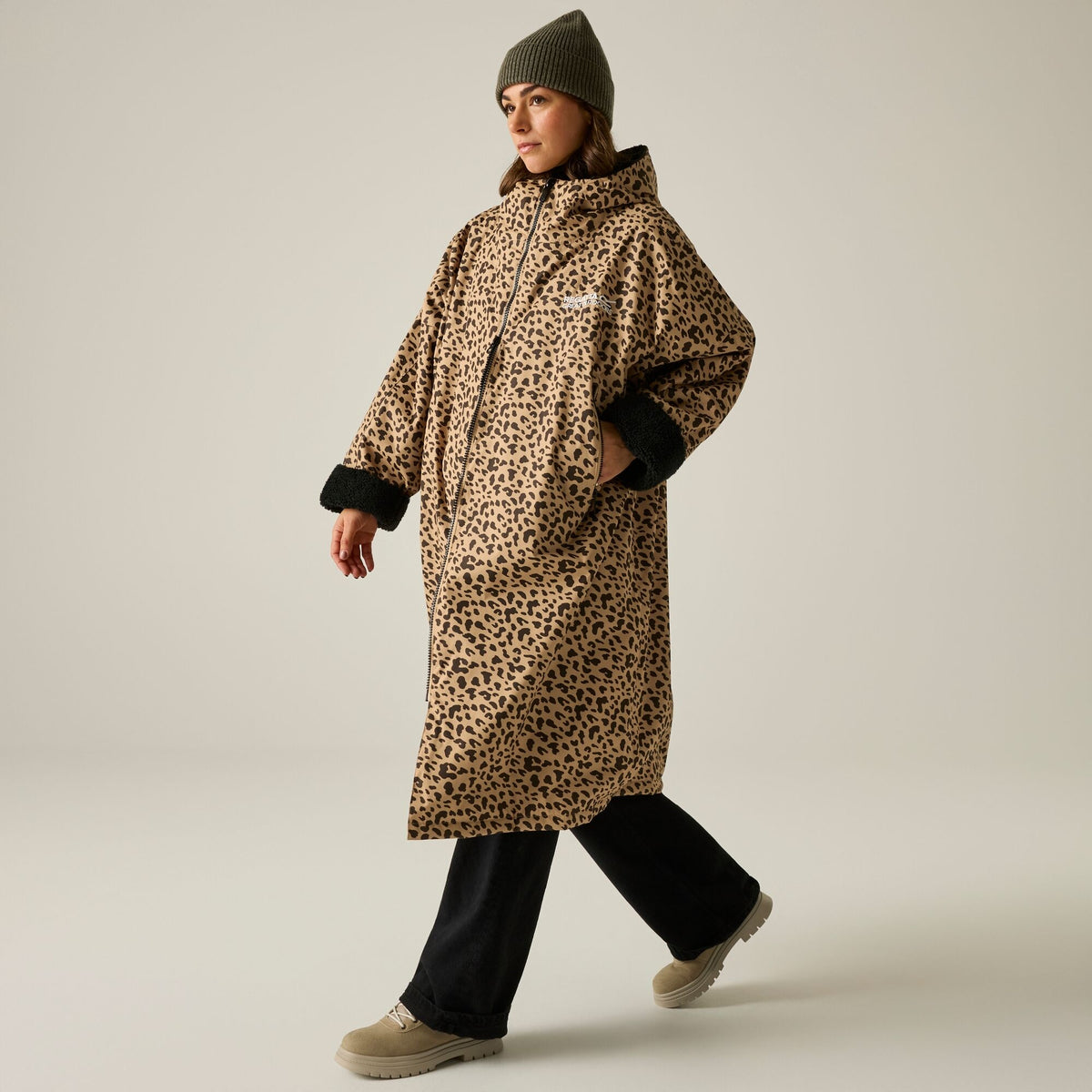 Adult's Waterproof Changing Robe | Abstract Leopard Spot