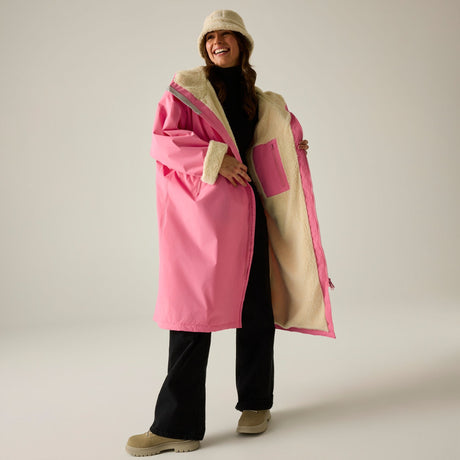 Adult's Waterproof Changing Robe - Pink Lemonade