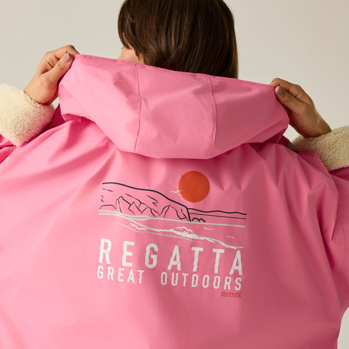 Adult's Waterproof Changing Robe - Pink Lemonade