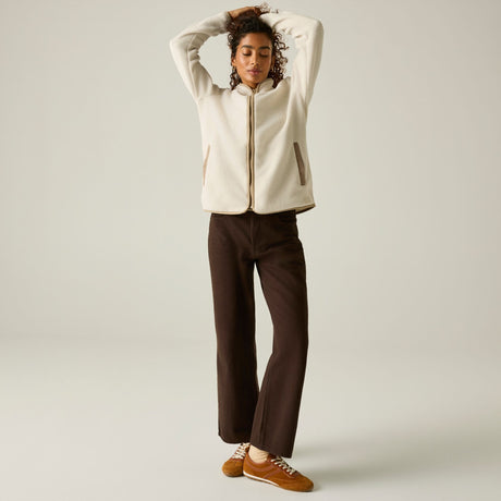 Women's Frankie Borg Full Zip Fleece | Light Vanilla Barleycorn