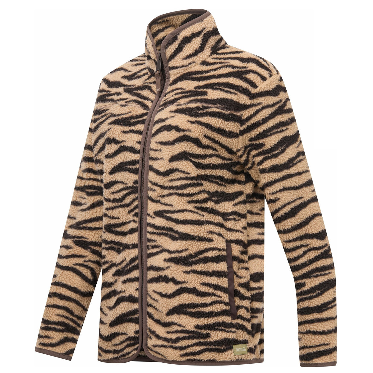 Women's Frankie Borg Full Zip Fleece Barleycorn Zebra