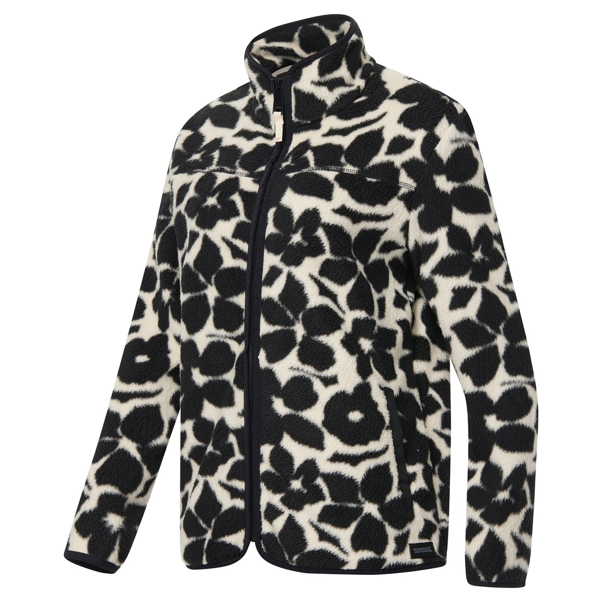 Women's Frankie Borg Full Zip Fleece Mono Shadow Floral