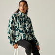 Women's Roswind Water Resistant Full Zip Fleece - Deep Pine Brushstroke Camo Print