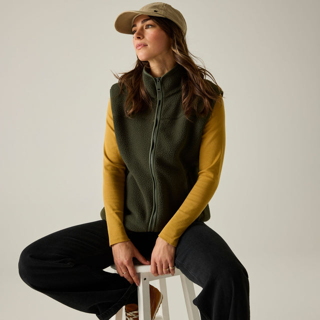 Women's Frankie Borg Bodywarmer Dark Khaki