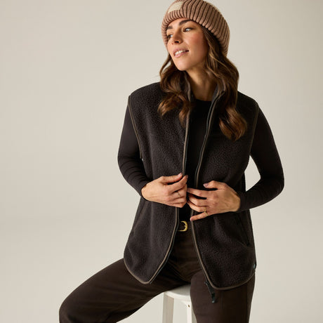 Women's Frankie Borg Bodywarmer Dark Chocolate