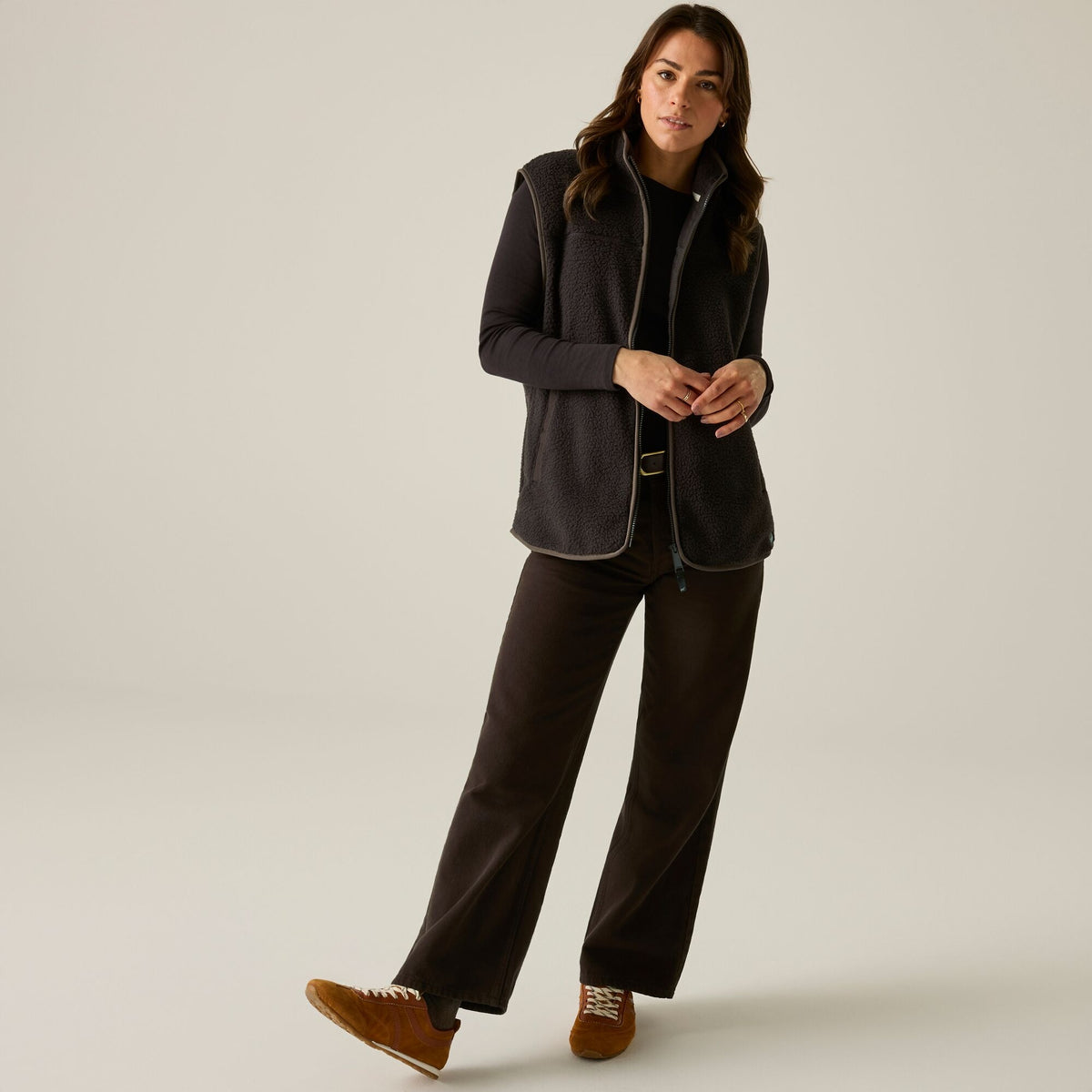 Women's Frankie Borg Bodywarmer Dark Chocolate