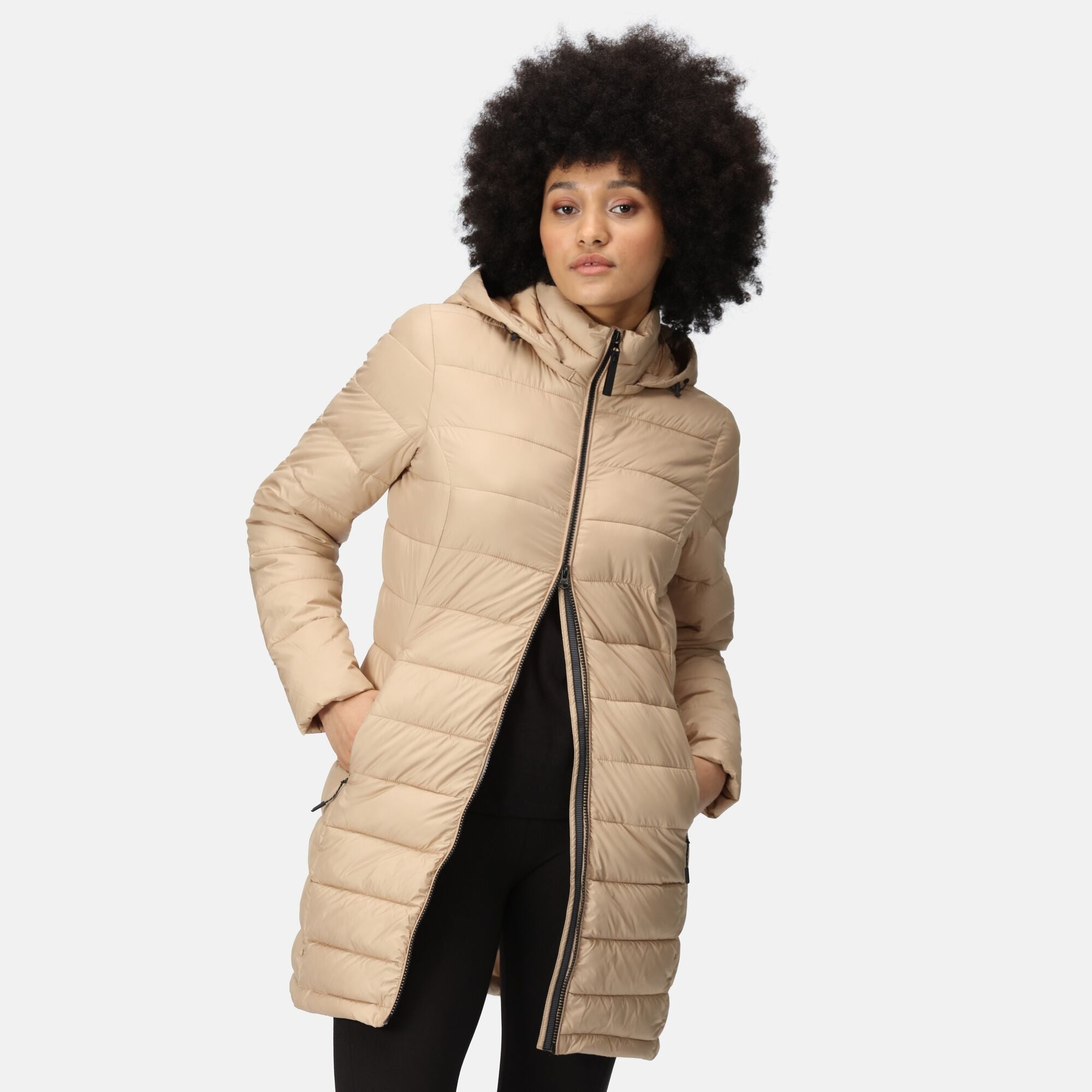 Simply styled women's cheap long puffer jacket