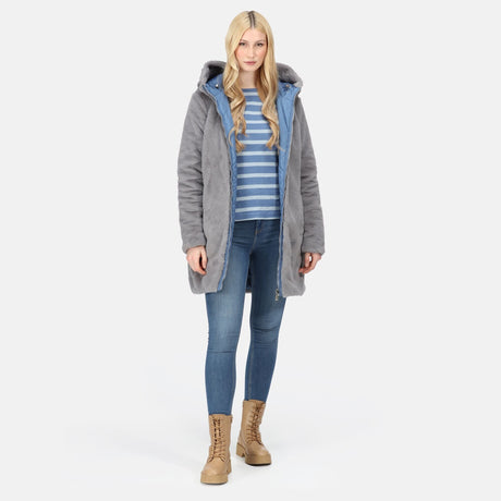 Regatta Women's Caileigh Reversible Parka Jacket - Strom Grey - Just £39.99! Shop now at Warwickshire Clothing. 