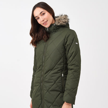 Regatta Women's Fritha II Insulated Parka Jacket Dark Khaki - Just £39.99! Shop now at Warwickshire Clothing. 