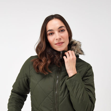 Regatta Women's Fritha II Insulated Parka Jacket Dark Khaki - Just £39.99! Shop now at Warwickshire Clothing. 