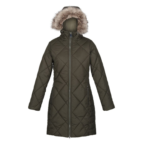 Regatta Women's Fritha II Insulated Parka Jacket Dark Khaki - Just £39.99! Shop now at Warwickshire Clothing. 