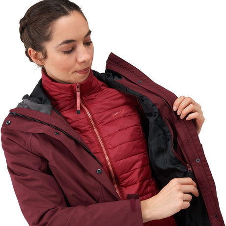 Women's Denbury IV 2 in 1 Waterproof Jacket | Burgundy Rumba Red - Just £59.99! Shop now at Warwickshire Clothing. 