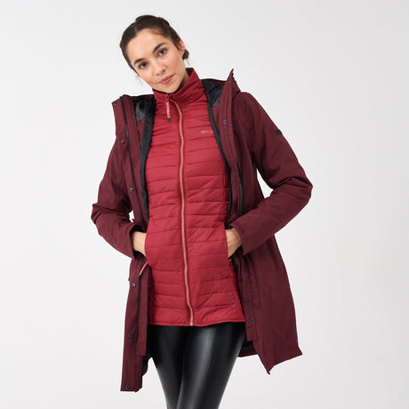 Women's Denbury IV 2 in 1 Waterproof Jacket | Burgundy Rumba Red - Just £59.99! Shop now at Warwickshire Clothing. 