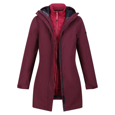 Women's Denbury IV 2 in 1 Waterproof Jacket | Burgundy Rumba Red - Just £59.99! Shop now at Warwickshire Clothing. 